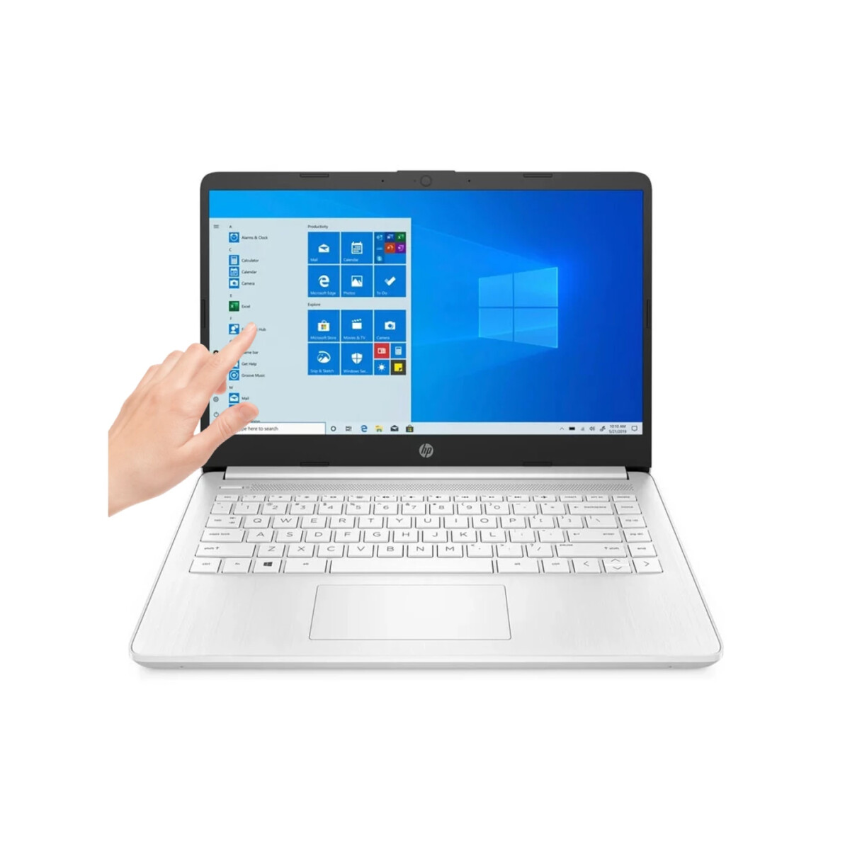 Notebook HP 14-FQ0080nr. Dualcore. RAM 4GB. Disco Sólido 128GB. Pantalla TÁCTIL LED HD 14". Win10 