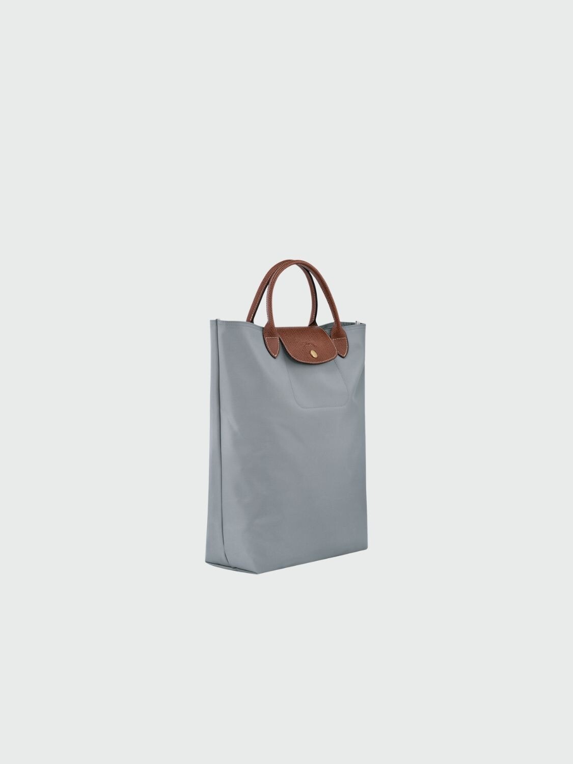 Longchamp - Cartera Tote plegable, de nylon y asa corta, Le pliage M Gris