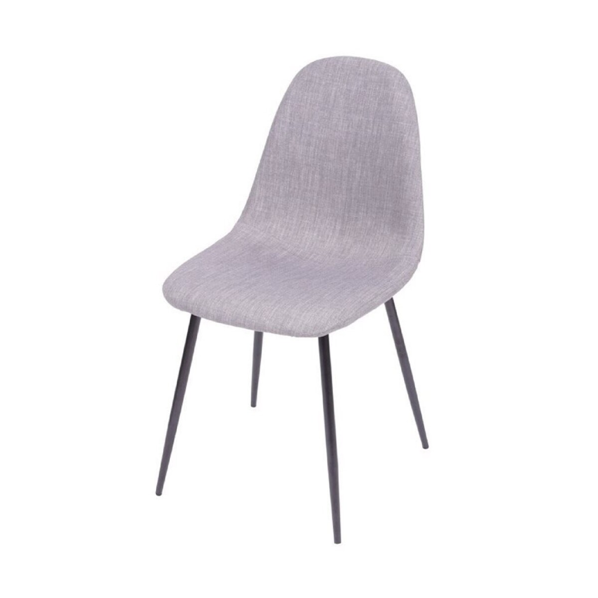 SILLA CHARLA LINO/METAL GRIS/NEGRO 