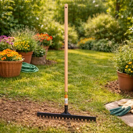 RASTRILLO 16 DIENTES C/MANGO DE MADERA TRAMONTINA RASTRILLO 16 DIENTES C/MANGO DE MADERA TRAMONTINA