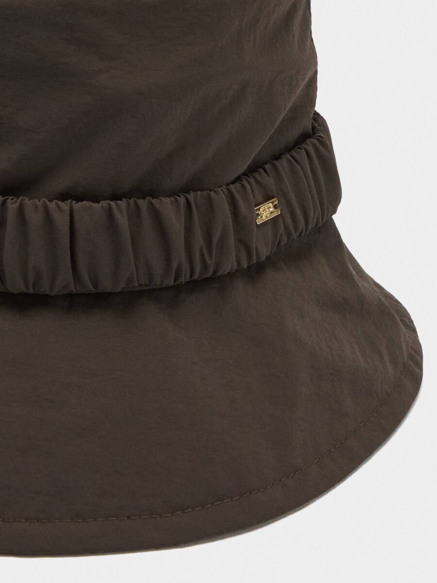 Sombrero Bucket De Nylon marron