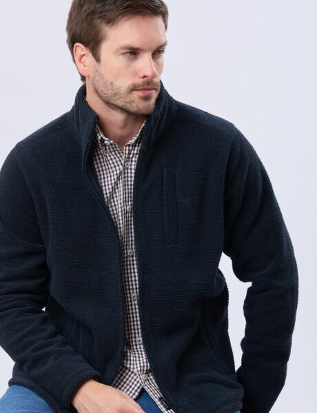 CAMPERA POLAR TEXTURADO GRUESO Azul