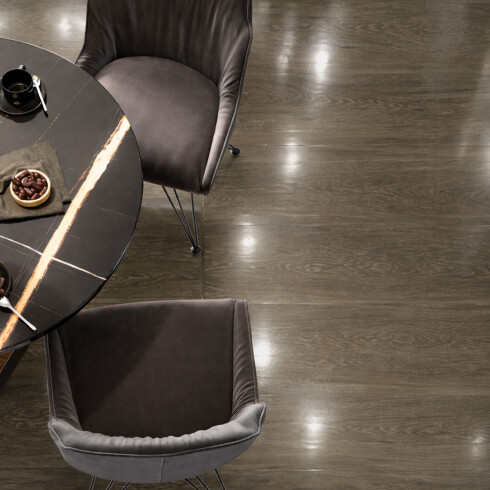 Semi gres maderado brillo 22x90Cm piso pared GAMAS DE MARRON