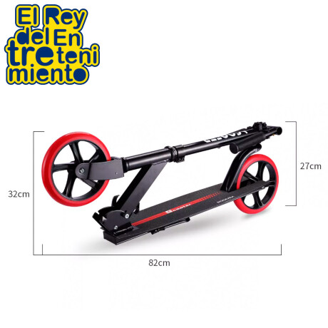 Monopatin Scooter Plegable Aluminio 200 Mm Negro