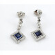 Caravana Oro Blanco 18K Con Brillantes Y Zafiros Naturales Caravana Oro Blanco 18K Con Brillantes Y Zafiros Naturales