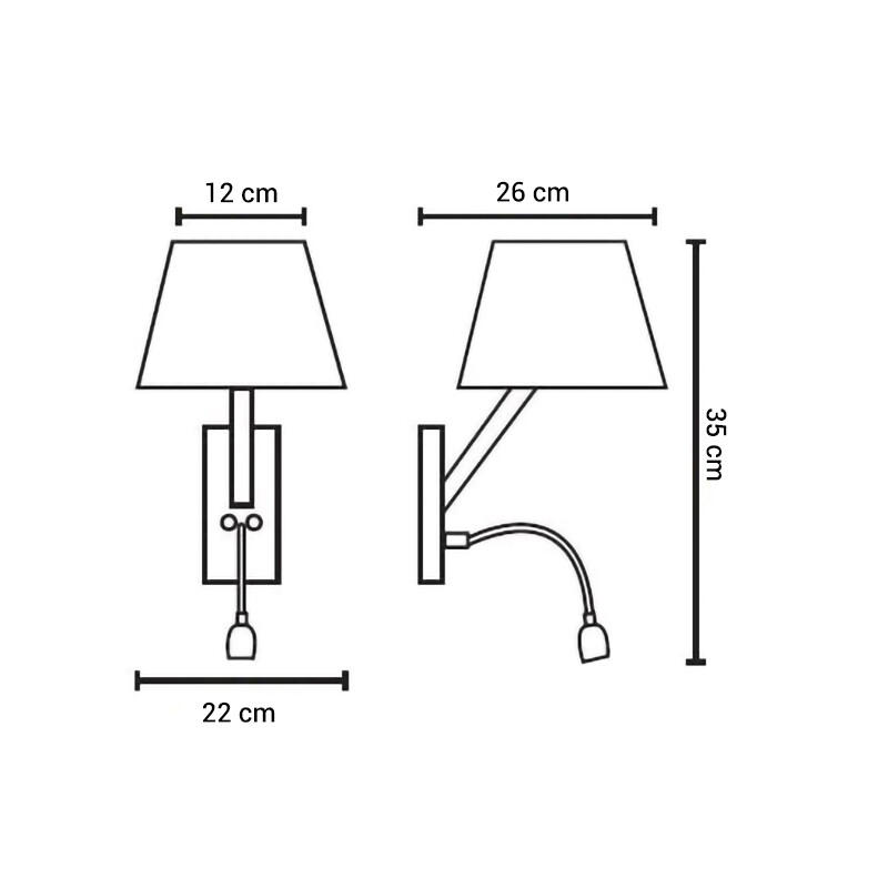 APPV685 Lámpara de Pared Vasca Series Negro