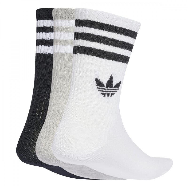 Medias Adidas 3S CREW S 3P Hombre JV7403 Blanco-gris