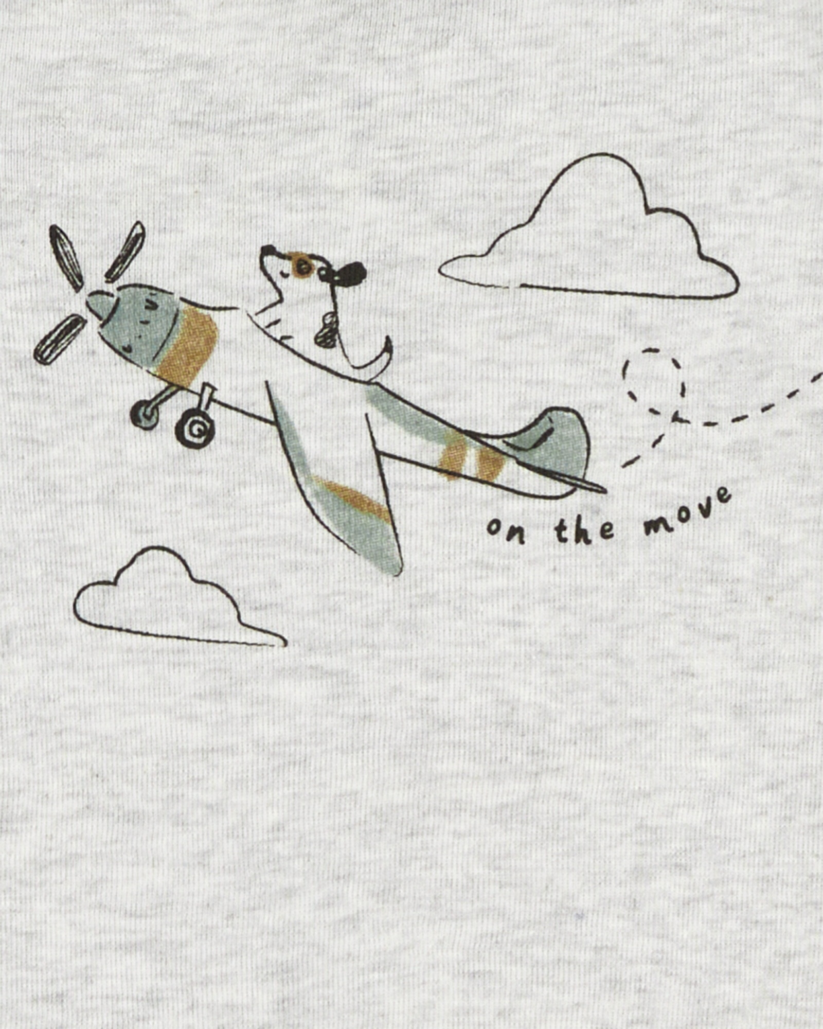 Set tres piezas de algodón, pantalón y dos bodies, diseño aviones Set tres piezas de algodón, pantalón y dos bodies, diseño aviones