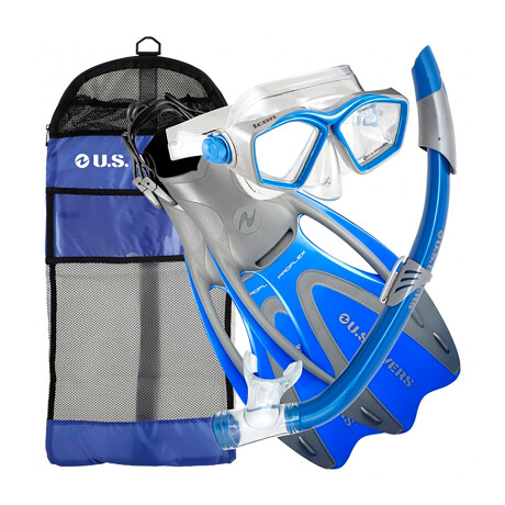 Us Divers - Kit para Agua Adulto Icon / Seabreeze / Proflex Oh / Gear Bag SS174112 - Md (7 - 10). 001