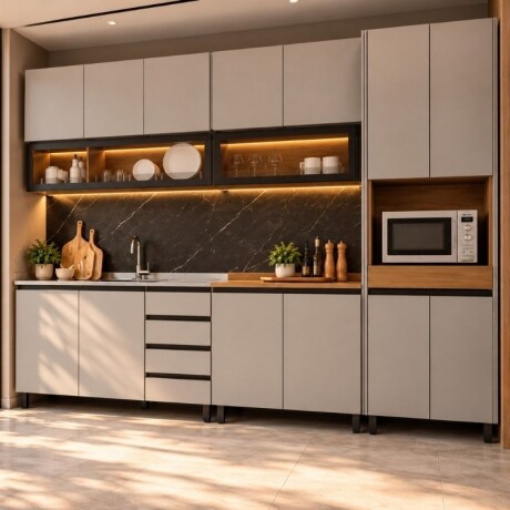 COCINA MODULADA 2.7 MT CON LUZ - ALMA COCINA MODULADA 2.7 MT CON LUZ - ALMA