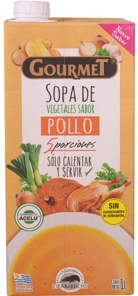 SOPA GOURMET VERDURAS Y POLLO 1 LT 