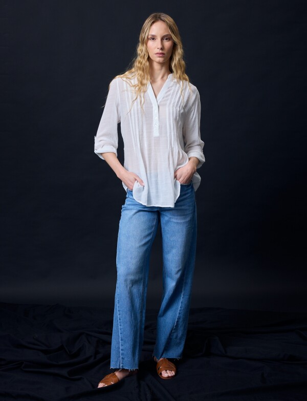 Blusa Botones BLANCO