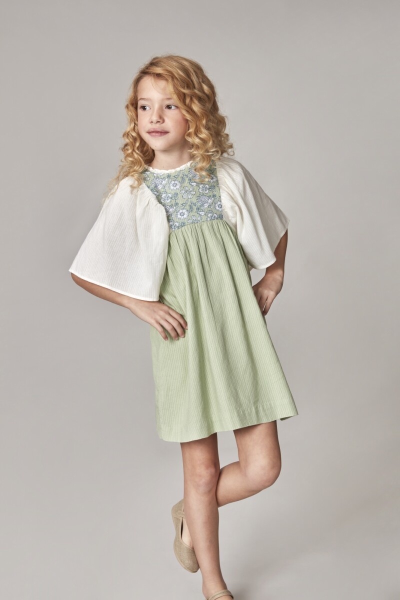 Vestido Canesu Estampado - Gris 