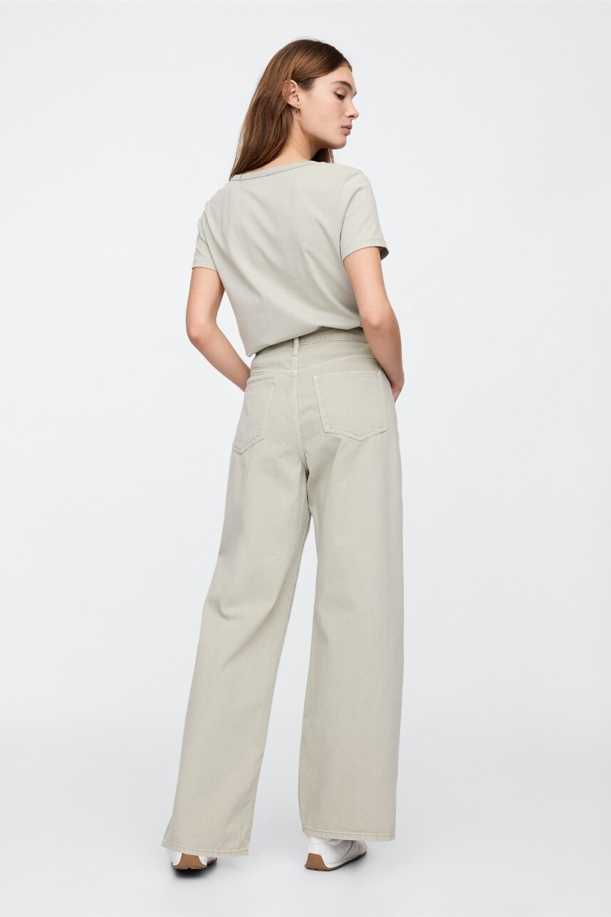 Jean Wide Leg Tiro Alto Mujer Thunder Grey 161