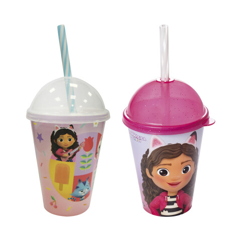 Vaso Plástico Milk Shake La Casa de Gabby 280 ml Diseños Surtidos U