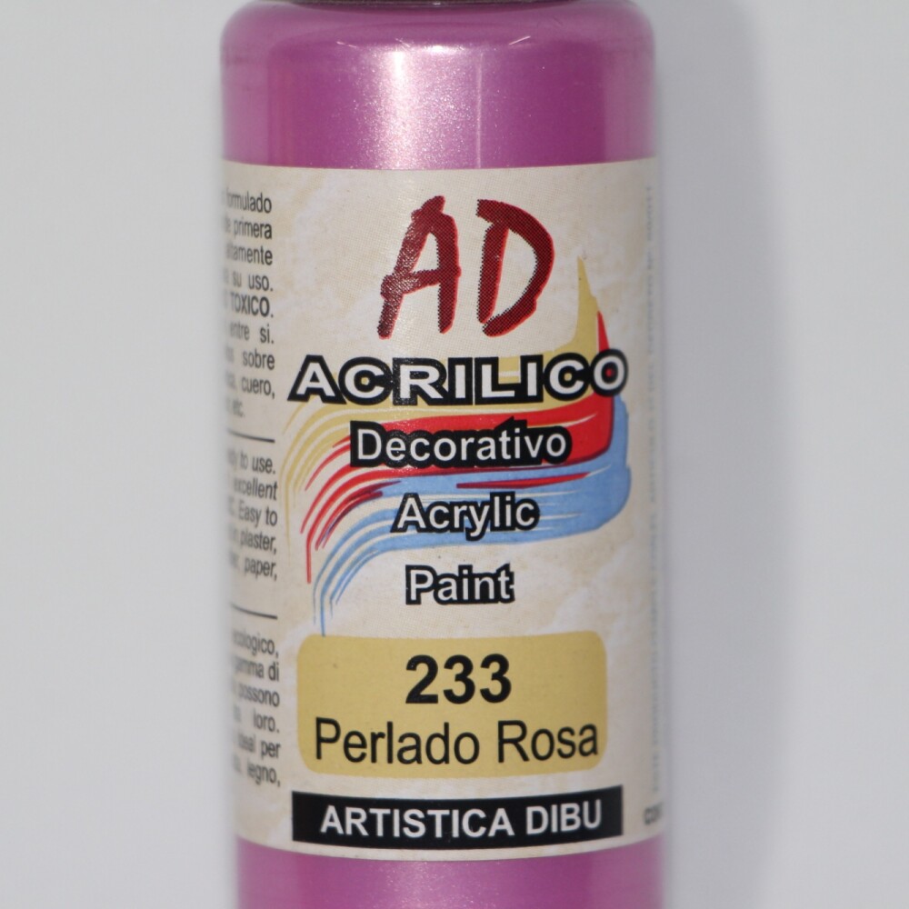 PINTURA ACRILICA ARTISTICA DIBU 60 ML. DIFERENTES COLORES COLOR PERLADO ROSADO 233