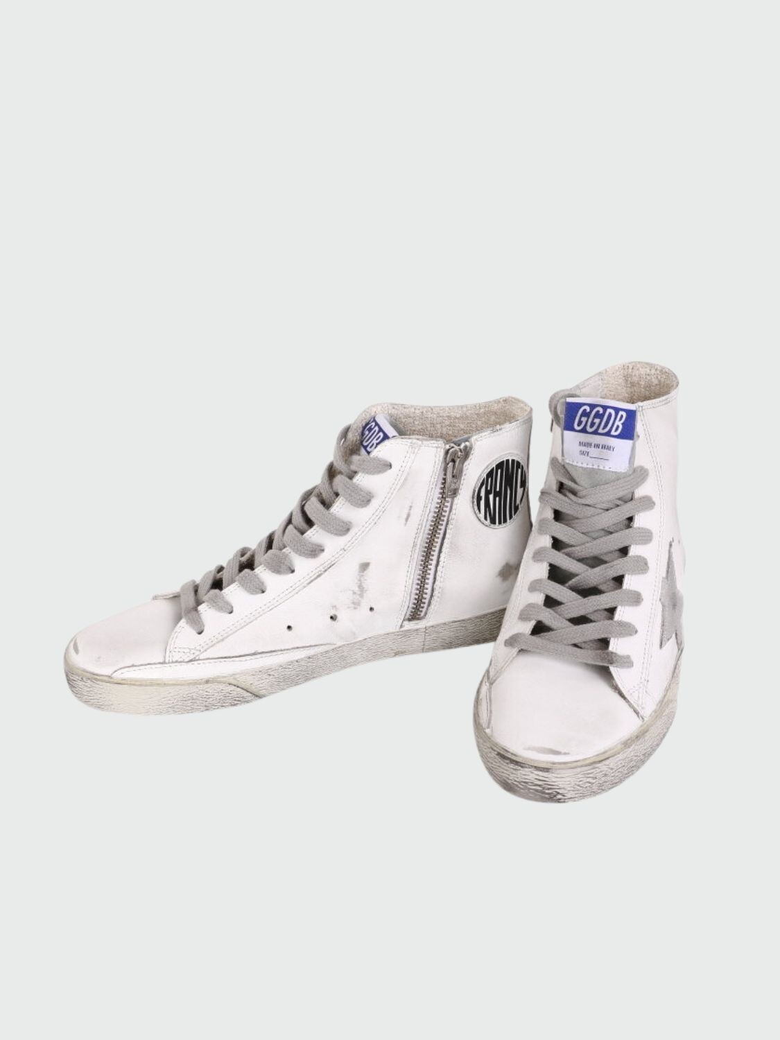 Golden Goose-Botines de cuero, Francy Classic Blanco