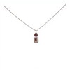 Conjunto Bindi-Plata rodinada 925-Piedra Granate y Cuarzo Cherry-CJ2032 conpiedra
