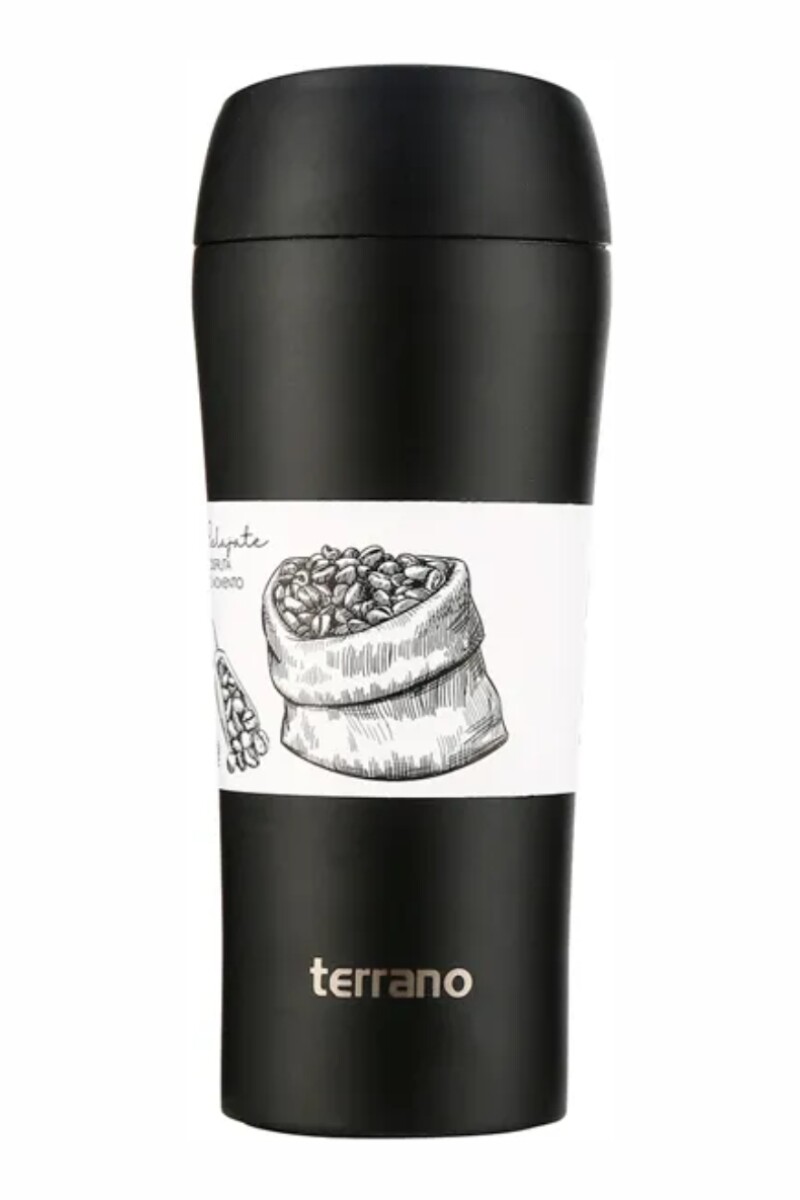 TERRANO VASO TERMICO CAFE 450 ML NEGRO