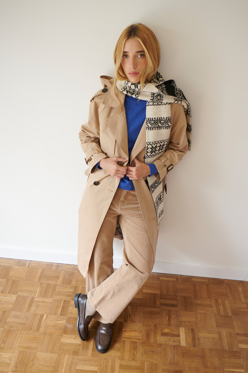 TRENCH CAPUCHA LARGA BEIGE