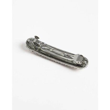 Hebilla Francesa Con Strass Plateado Rodio