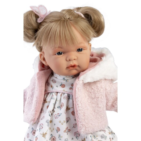 Muñeca Llorens Joelle Llorona Chaqueta Rosa Chupete Vestido Variante Modelo Joelle Rosa