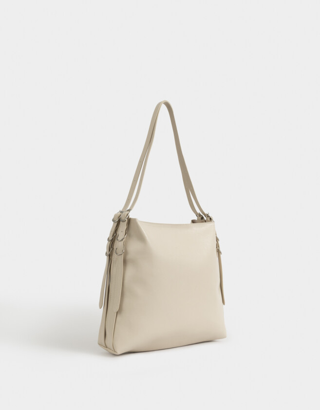 Saca Cartera Saca Con Hebillas - Blanco Crudo