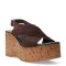 Sandalias de Mujer Bottero con Plataforma de Corcho Marrón Café
