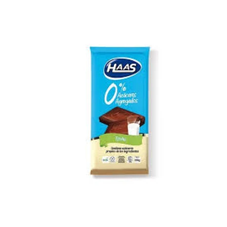 TABLETA HAAS CHOCOLATE CON LECHE 0% AZUCAR 150 GR TABLETA HAAS CHOCOLATE CON LECHE 0% AZUCAR 150 GR
