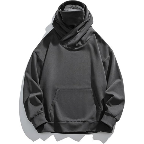 Canguro Buzo OverSize Capucha Cuello Frio Invierno Unisex Color Gris Talle L