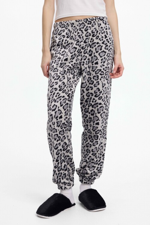 Pantalón Dara Leopardo Gris