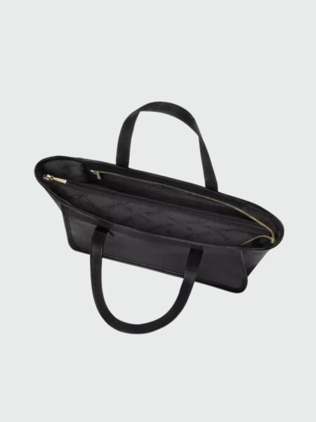Longchamp -Cartera de cuero con gran capacidad, Le foulonné Negro