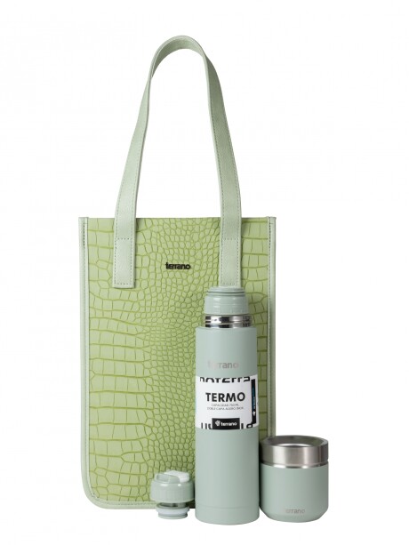 Kit Completo Bala + Matera Bolsito Croco Verde