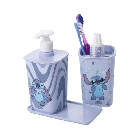 Pack de Portacepillo y Dispensador de Jabón Stitch U