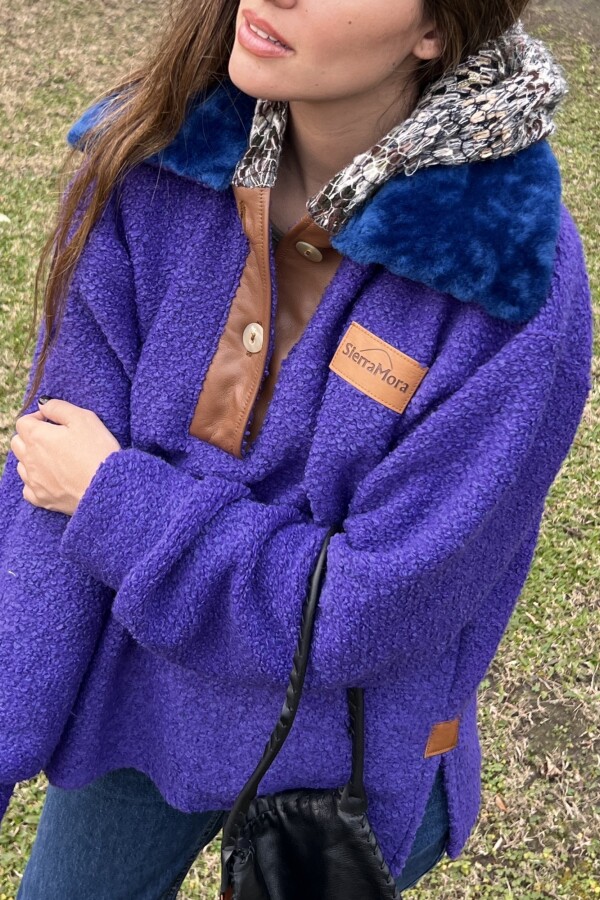 Buzo Crazy Bear Violeta / Azul