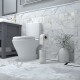 Soporte de papel higiénico para piso BLANCO