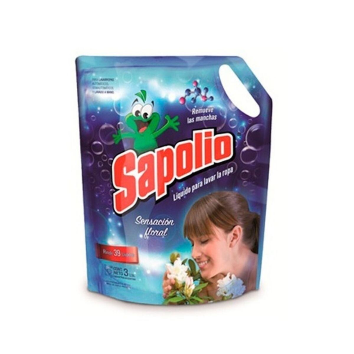 Detergente Líquido Sapolio Doypack - Sensación Floral 3 LT 