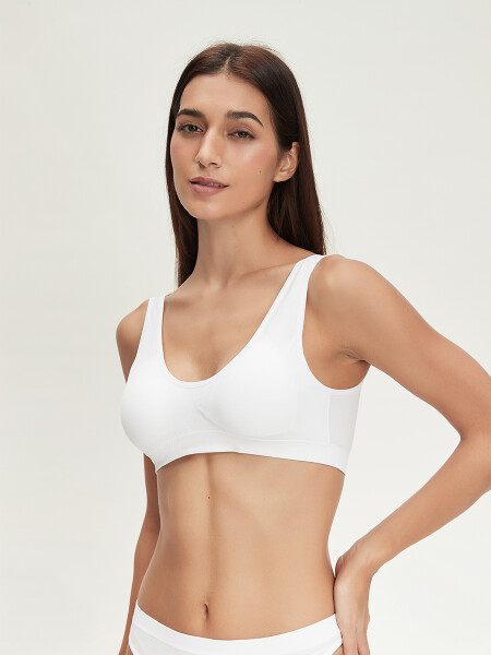 TOP BRETEL ANCHO SEAMLESS BLANCO