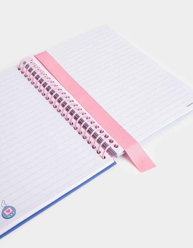 Anotadores Cuadernos y Memos Cuaderno A5 Anillado Y Stickers - Azul Celeste