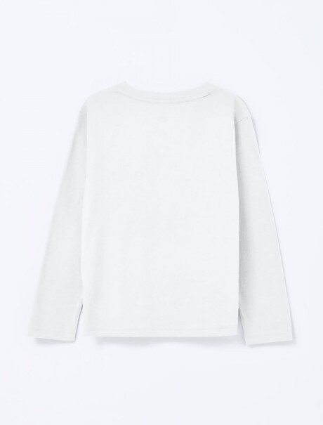 CAMISETA INFANTIL CON ESTAMPA BLANCO