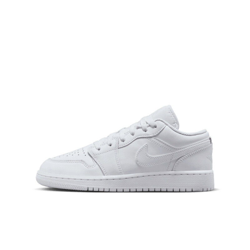 Championes Air Jordan 1 Bajo de Niños Blanco