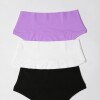 Pack de 3 Culottes Gracia Algodón [B84] Lila, crema y negro