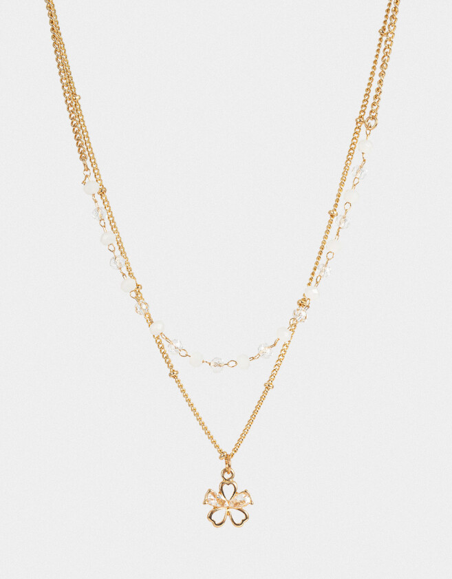 Collares Cortos Con mostacillas Collar Corto Con Mostacillas - Dorado