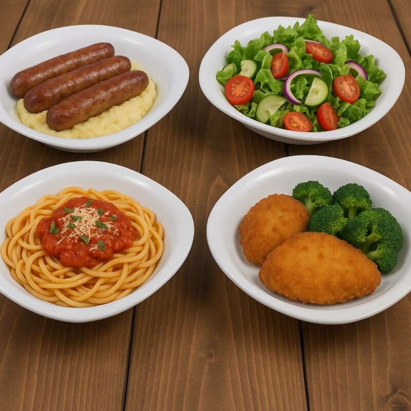 Plato hondo semi cuadrado BLANCO