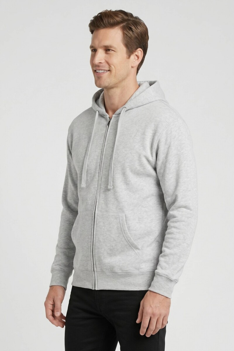Campera deportiva clásica con capucha - UNISEX Gris melange claro