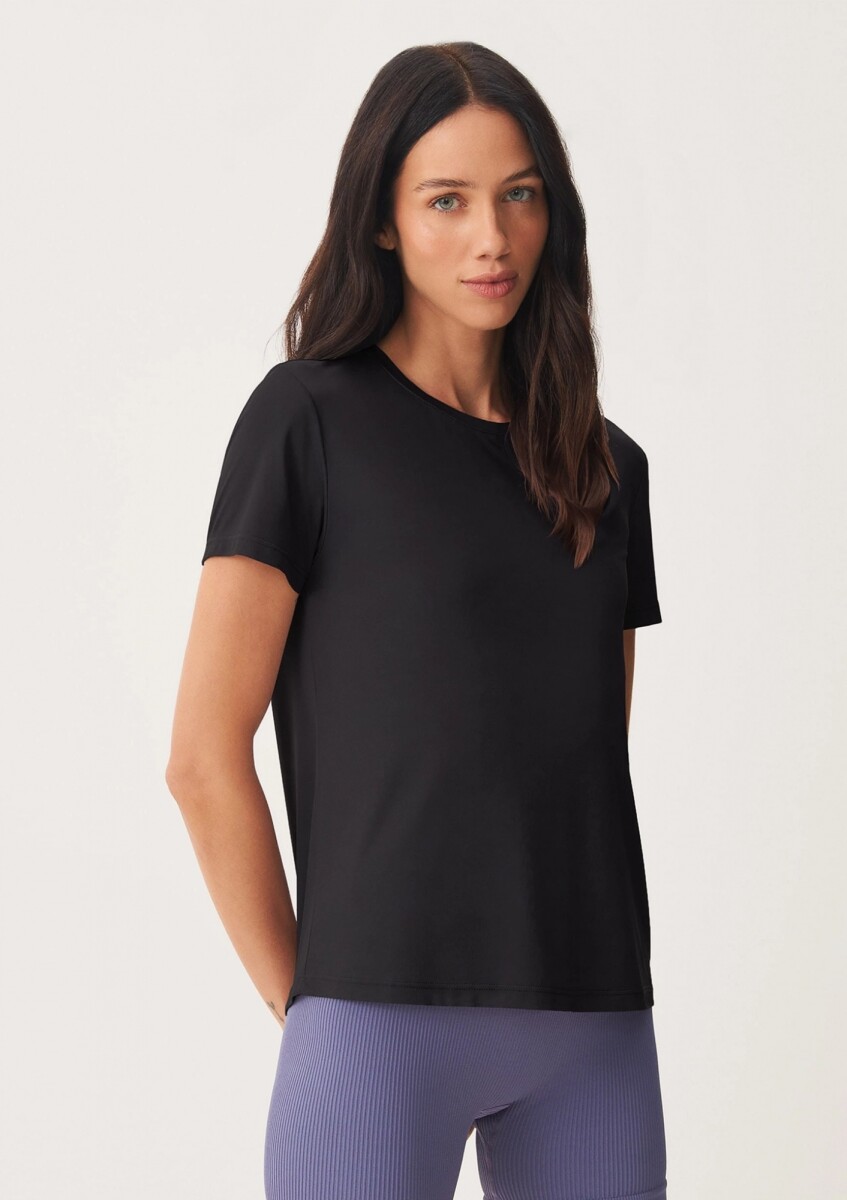 CAMISETA DEPORTIVA MANGA CORTA - NEGRO 