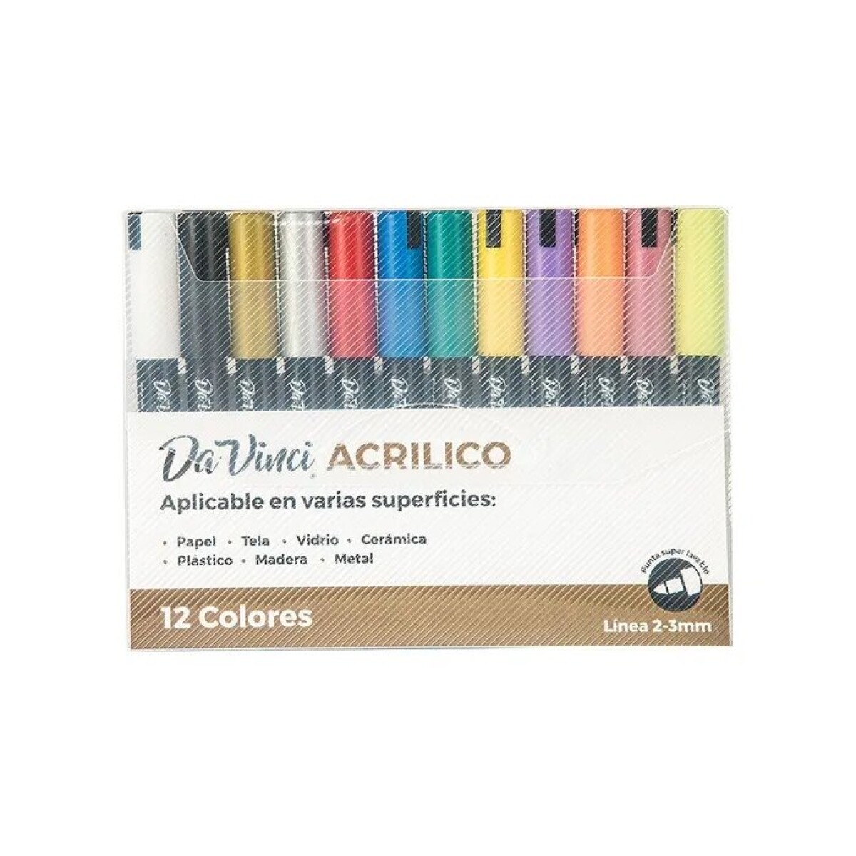 Marcador Da Vinci Acrilico 1mm x 12 