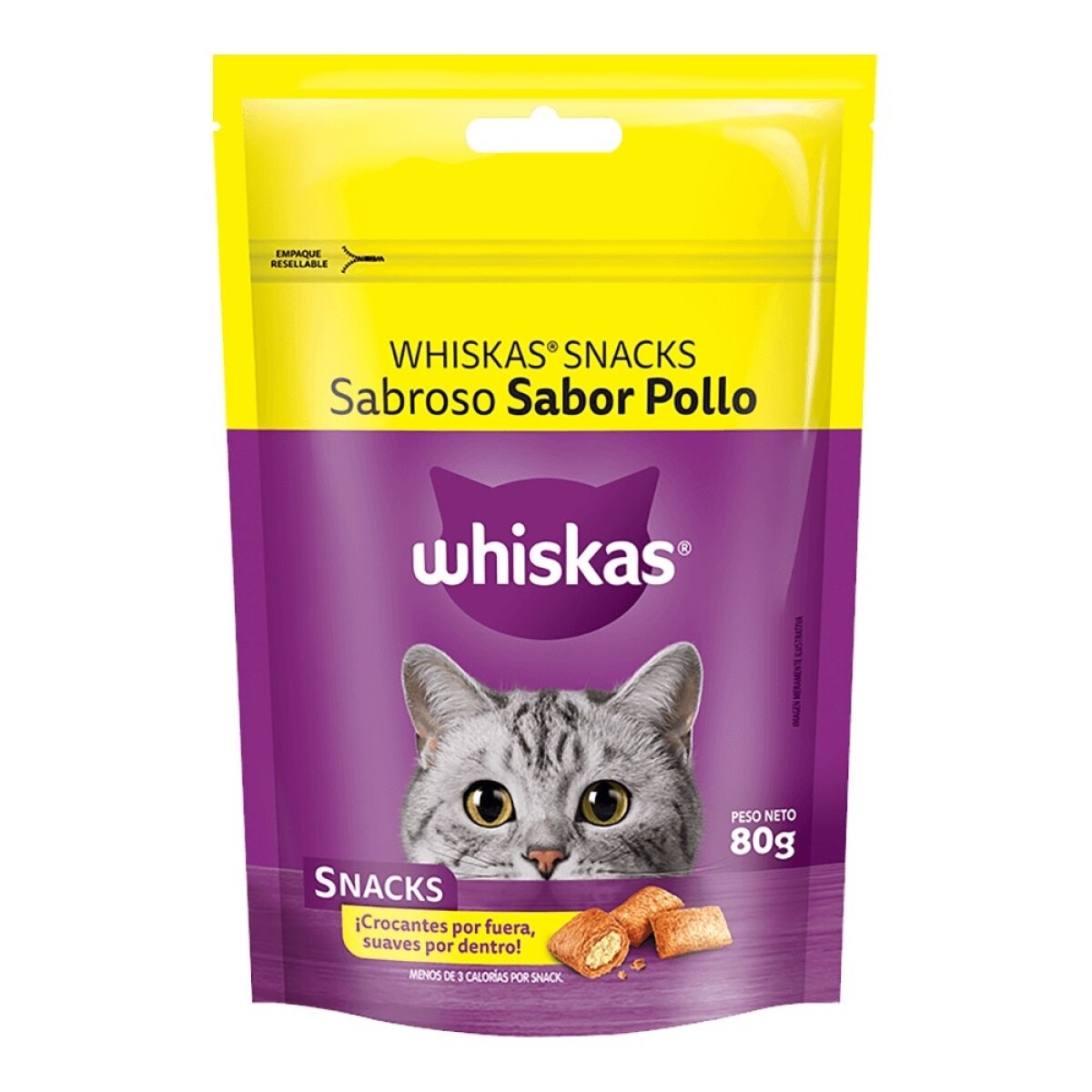 WHISKAS SNACKS - POLLO 80 GRAMOS 