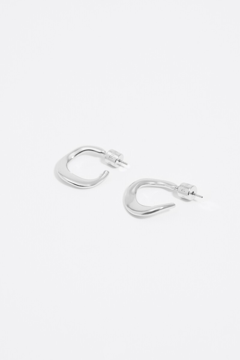 PENDIENTES ARO PEQUEÑO IRREGUL Plata