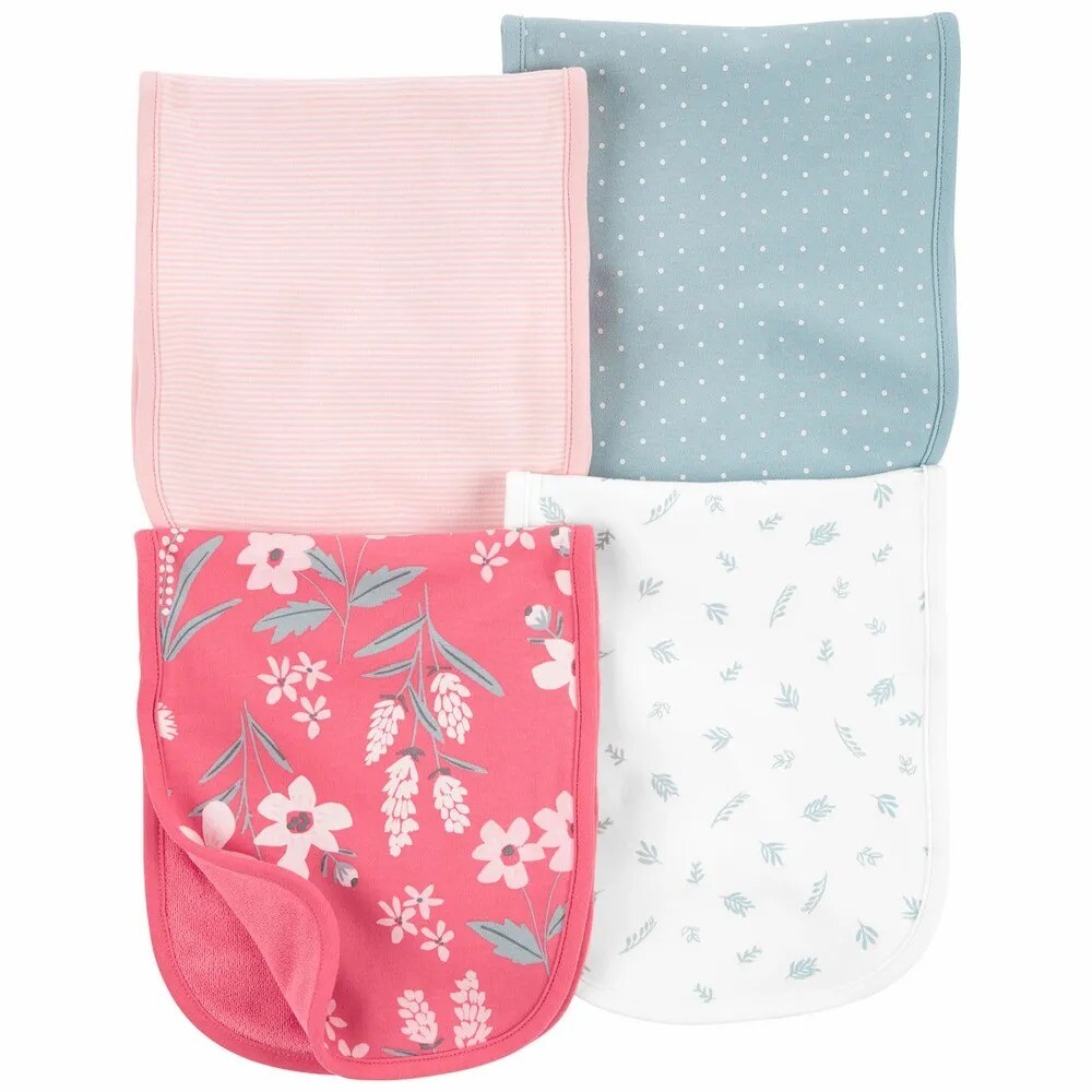 Set provecheros babitas x 4 XL CARTERS rosa flores
